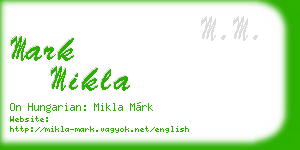 mark mikla business card